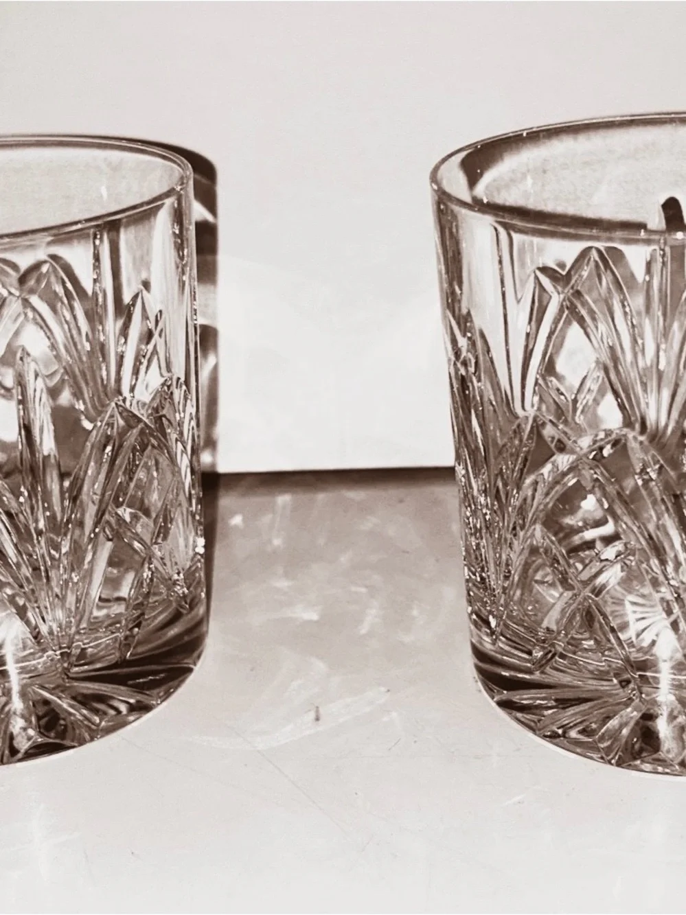 2 Waterford Marquis Brookside 3 5/8” Straight Side Double Old Fashioned Tumblers